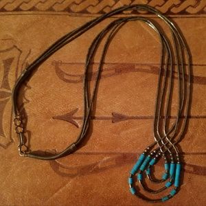 Vintage Navajo Liquid Silver Necklace